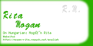 rita mogan business card